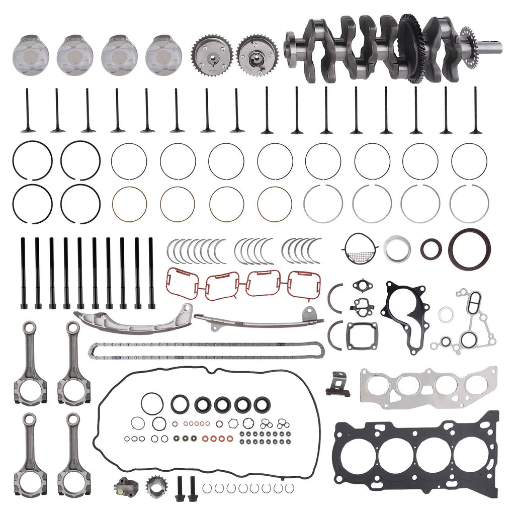 Engine Overhaul Rebuild Kit with Crankshaft, Rods, Pistons for Toyota 2AR-FE (2010–2023)