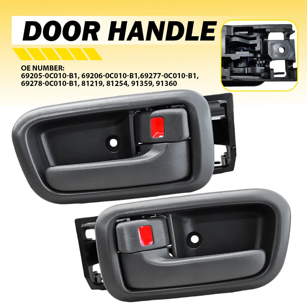 Inside Door Handle Set of 2 for Toyota Tundra (2000–2006) Gray