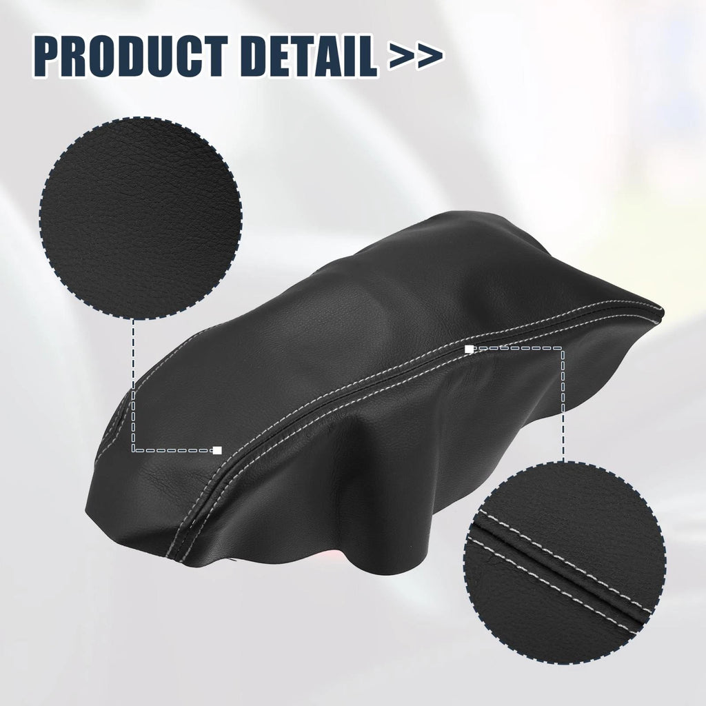 Microfiber Leather Armrest Cover for Nissan Maxima (2016–2021) Grey Stitches
