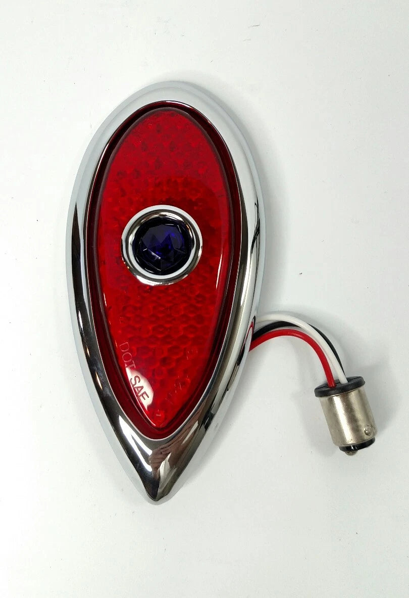 Flush Mount Blue Dot LED Tail Lights Kit with Gasket for Ford (1938–1939)