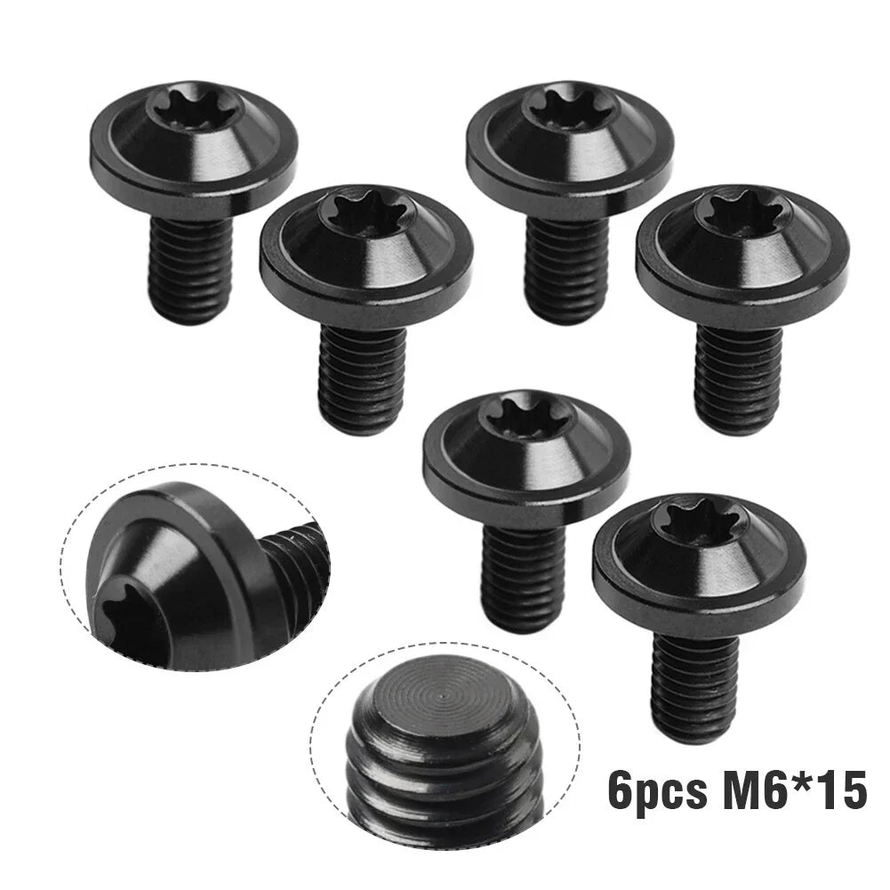 6 x Black Titanium M6x15mm Torx Head Bolts for Bike Motorcycle