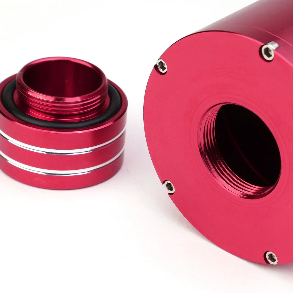 8.5" x 3" Anodized Aluminum Pink Coolant Recovery Overflow Reservoir Tank
