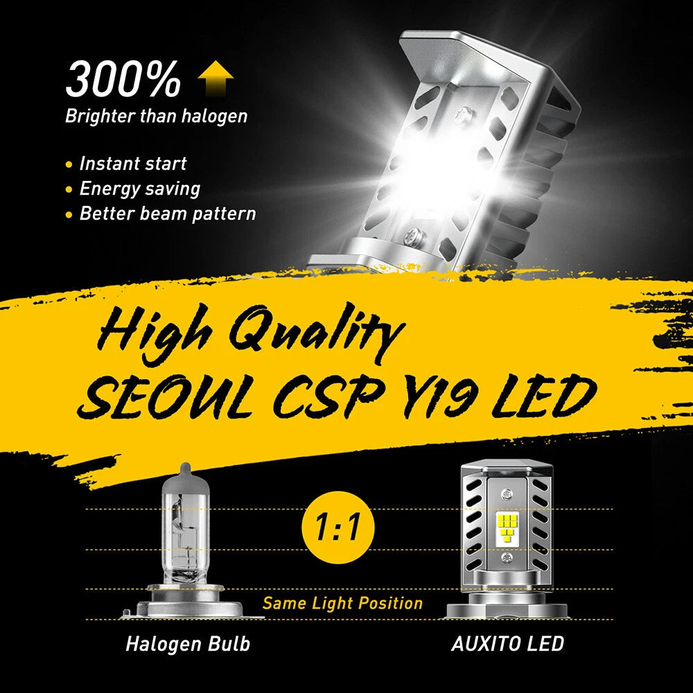 AUXITO H4 LED Headlight Bulb for Motorcycle (Universal Fit)