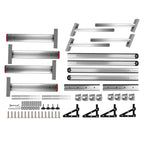 2Pcs Adjustable Aluminum Ladder Rack for Universal Trucks (71in, 800lbs)