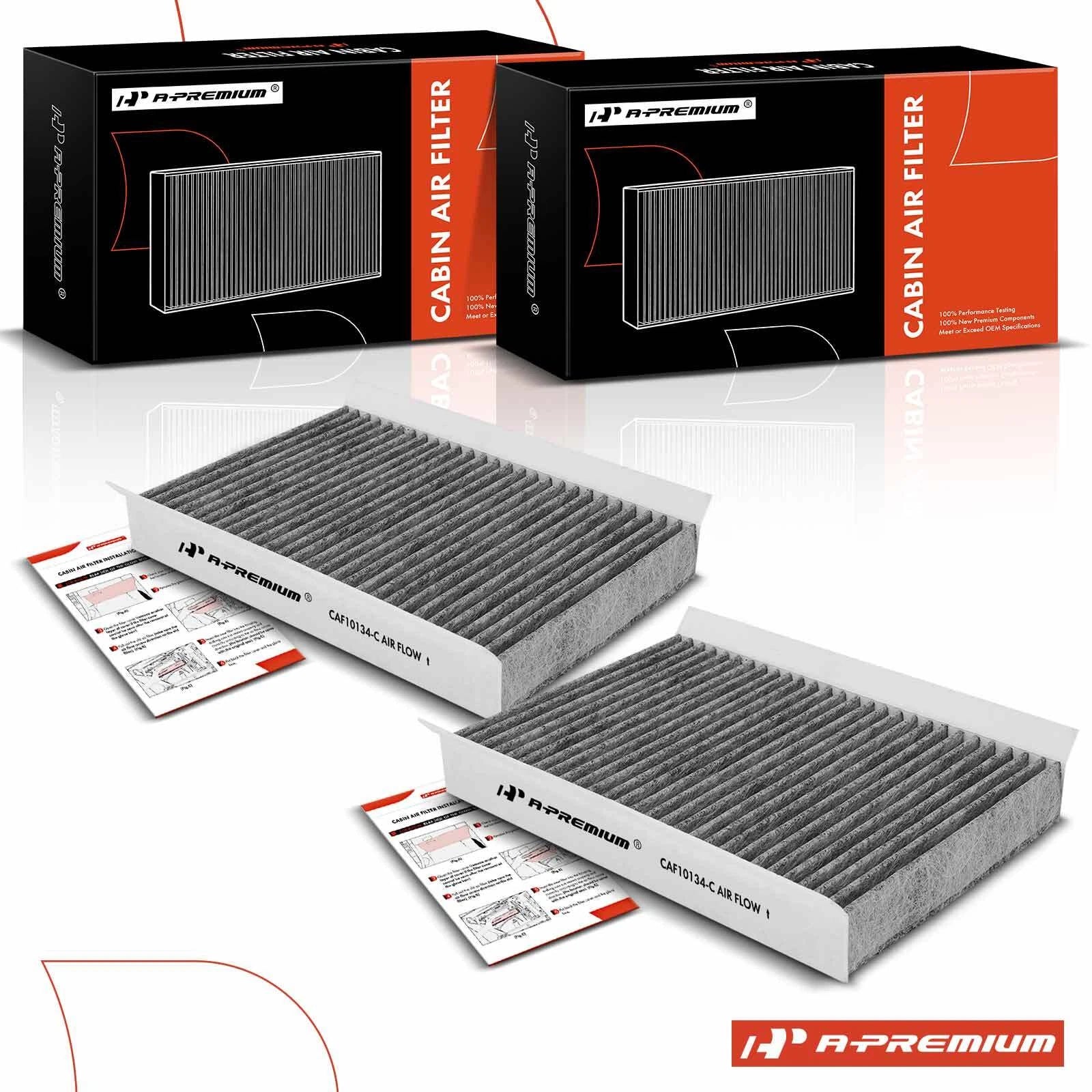 2X Activated Carbon Cabin Air Filter for Jeep Compass Renegade (2017–2022)