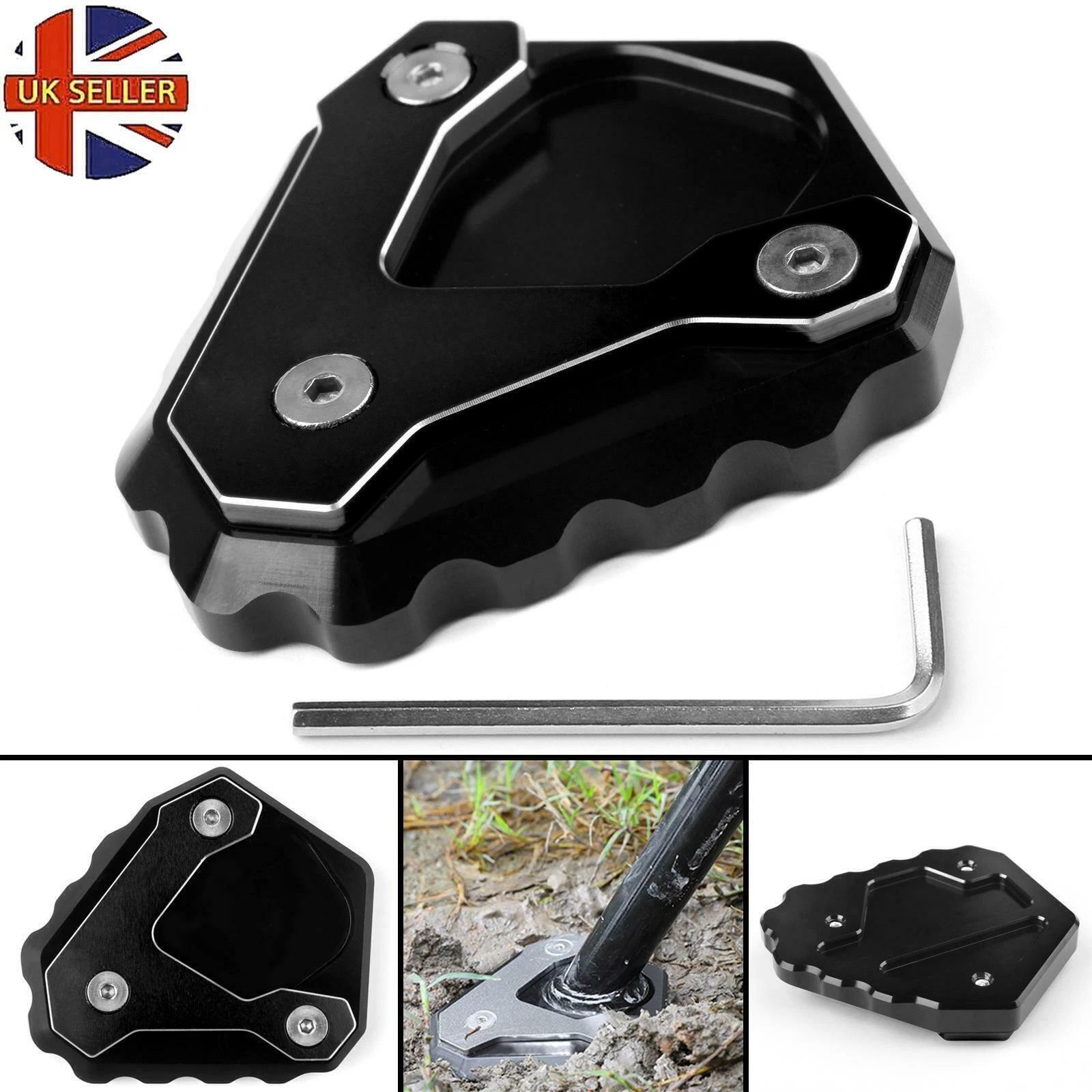 Kickstand Extension Plate for BMW G310 GS (2018) - Black T9