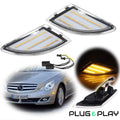 Clear Lens Amber LED Side Marker Lights for Mercedes W251 R-Class (2006–2010)