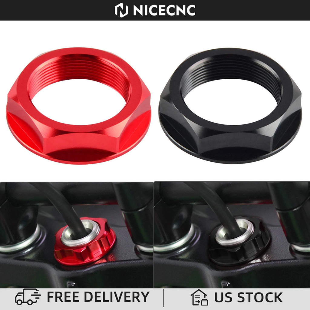 CNC Steering Stem Nut Screw for Honda CRF250R CRF450R CR250R (2001–2020)