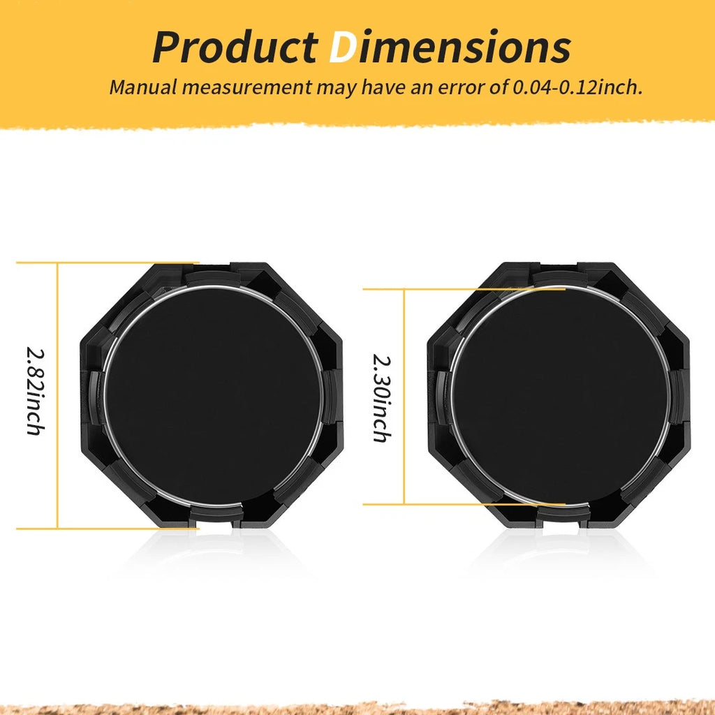 Set of 2 Black Hub Caps Cover for Polaris Sportsman 570 (2015–2025)