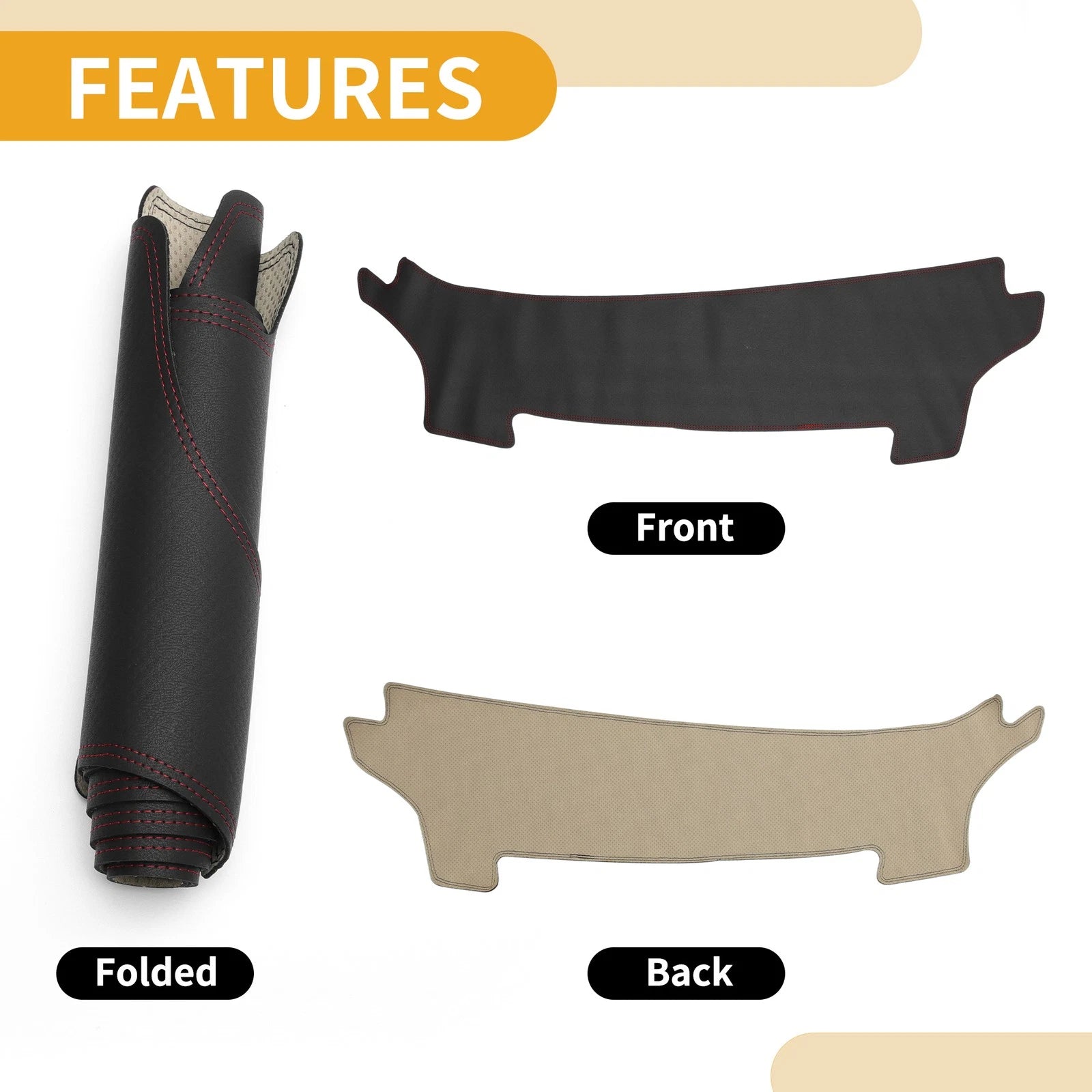 Dashboard Cover for Toyota Prius (2023–2024) Dash Mat Carpet Black Red