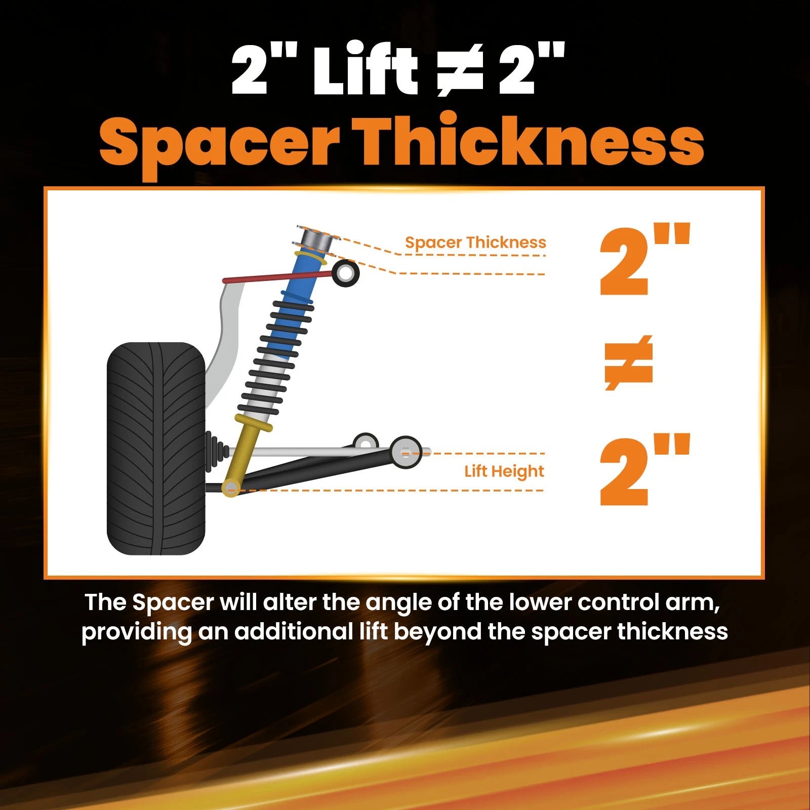 2" Lift Kit for Chevrolet Silverado 1500 (2007–2019) Front Rear Spacer