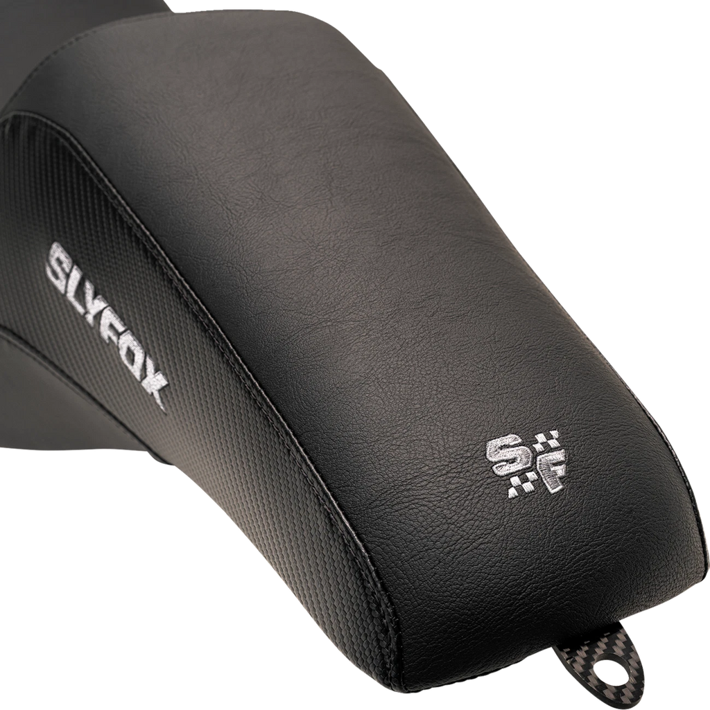 Drifter Seat for FL (2008–2023) - Gray Logo, Smooth Vinyl, Carbon Fiber