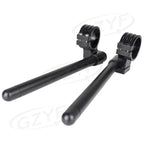 2X Clip On Handlebar Replacement for Motorcycle 50MM Fork Tube Black