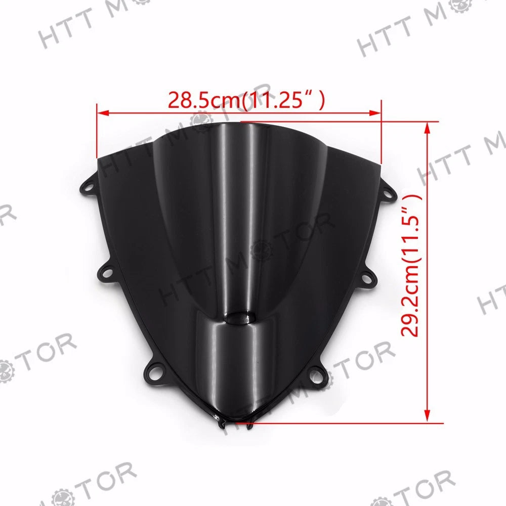 Black Double Bubble Windscreen for Honda CBR1000RR (2008–2011)