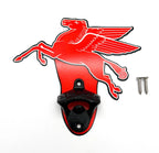 Metal Wall Mount Gas Oil Sign Bottle Opener for Pegasus Mobiloil  (—)
