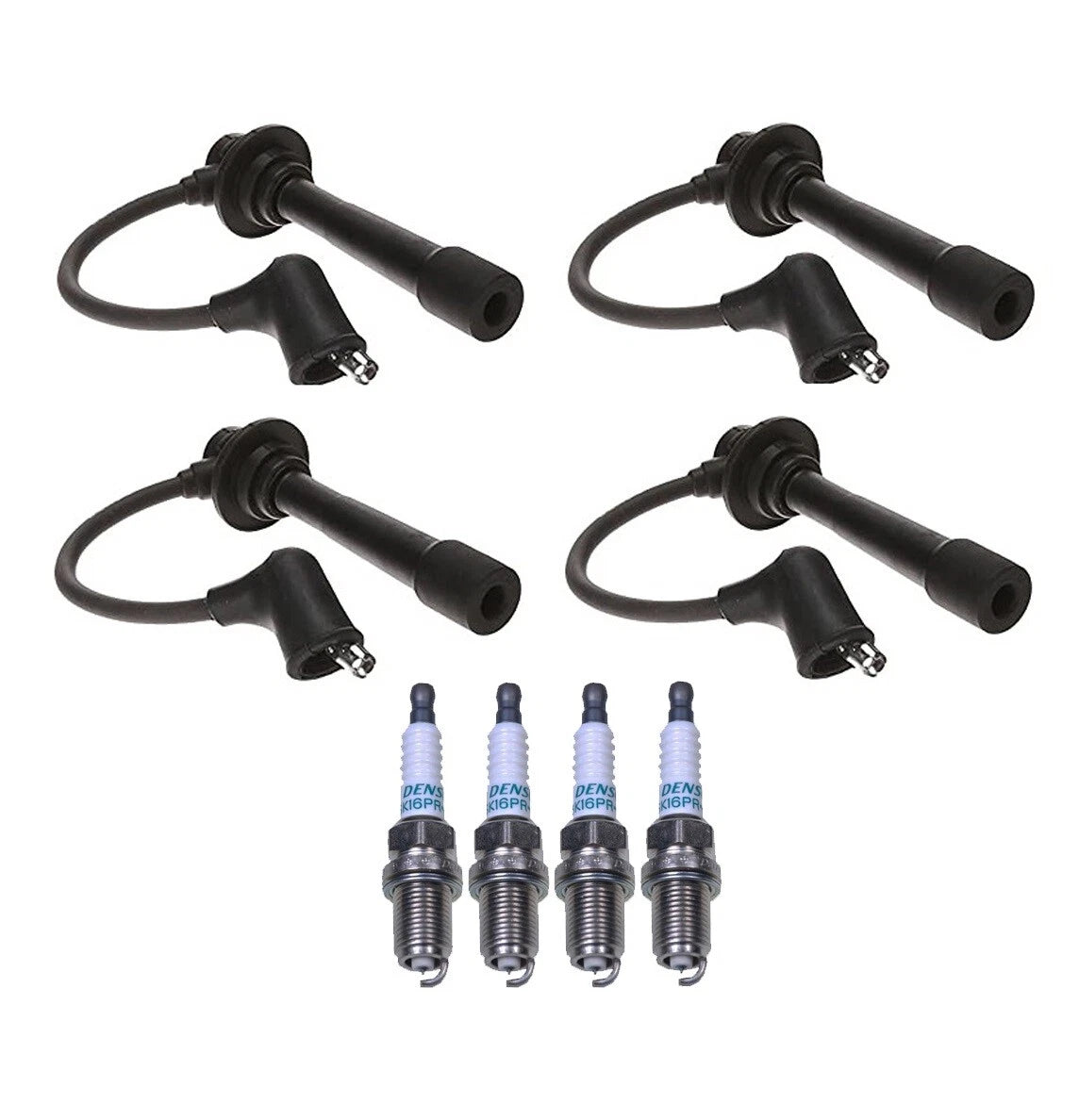Denso 7mm Wire Set & 4 Iridium Spark Plugs for Mazda Miata (1990–2005)
