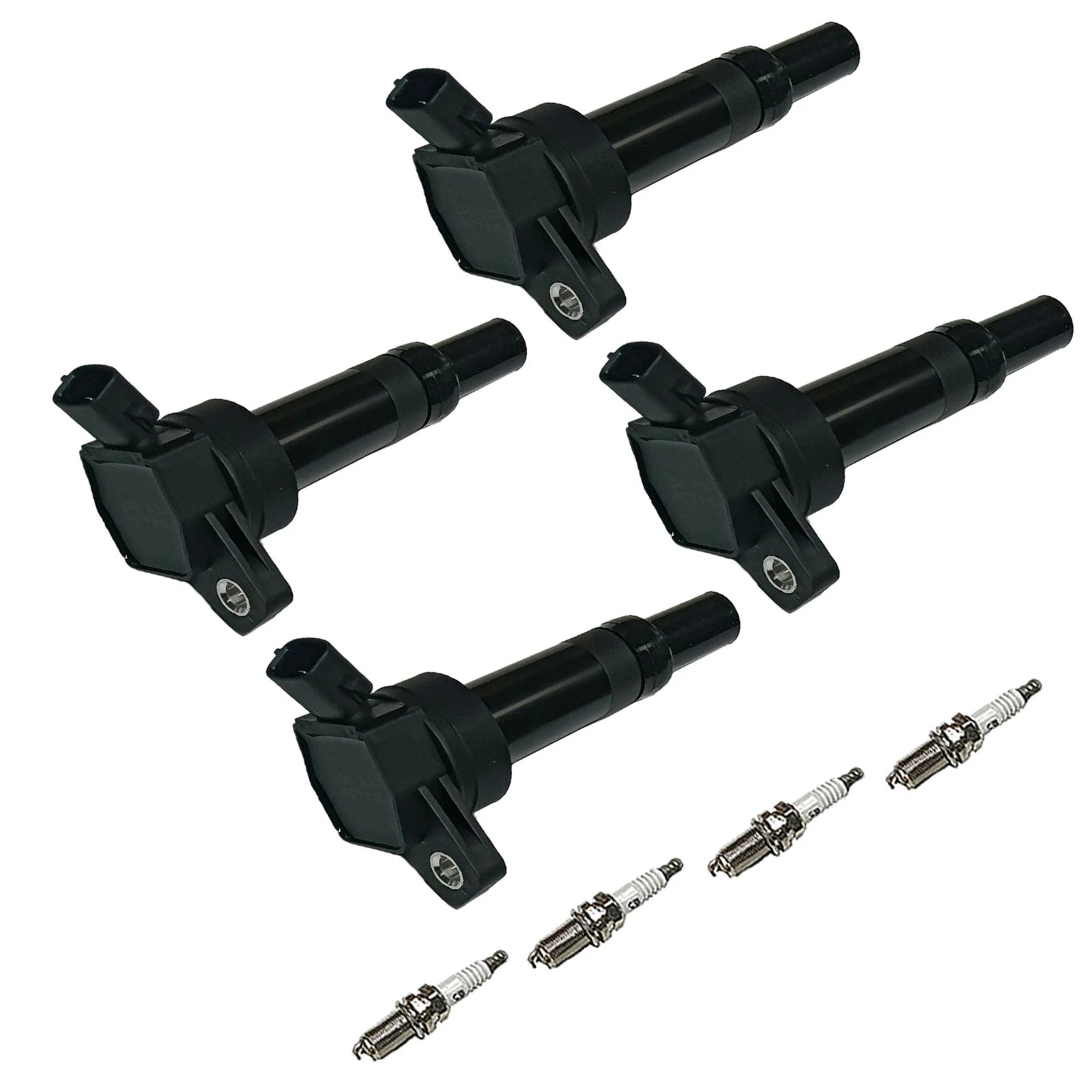 4X Ignition Coils & Spark Plugs for Hyundai Kia Elantra Tucson Forte (UF651)