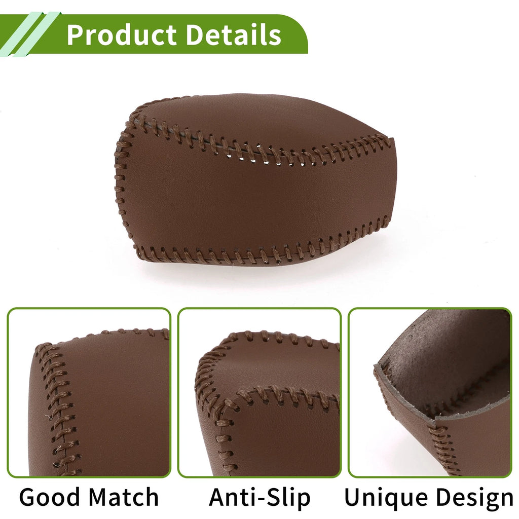 1 Pc Gear Shift Knob Cover for Lexus RX350 (2023–2024) Brown Faux Leather