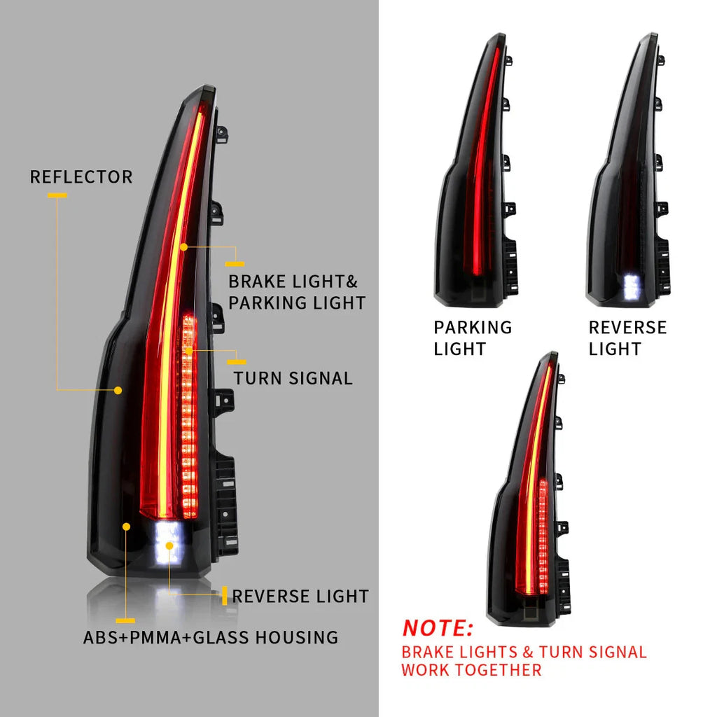 Full LED Tail Lights Assembly for Chevy Suburban Tahoe (2015–2020)