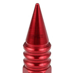 20x M12x1.5 107mm Tall 20mm OD Red Aluminum Spiked Lug Nuts + Adapter