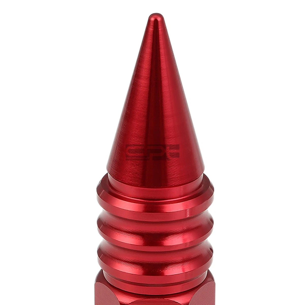 20x M12x1.5 107mm Tall 20mm OD Red Aluminum Spiked Lug Nuts + Adapter