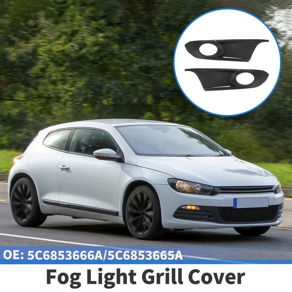1 Pair Front Fog Light Grill for Volkswagen Jetta (2006–2010) No. 5C6853666A/5C6853665A