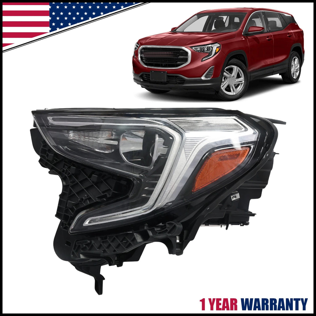 HID/Xenon Headlight Left for GMC Terrain (2018–2021) w/LED DRL w/o Bulb