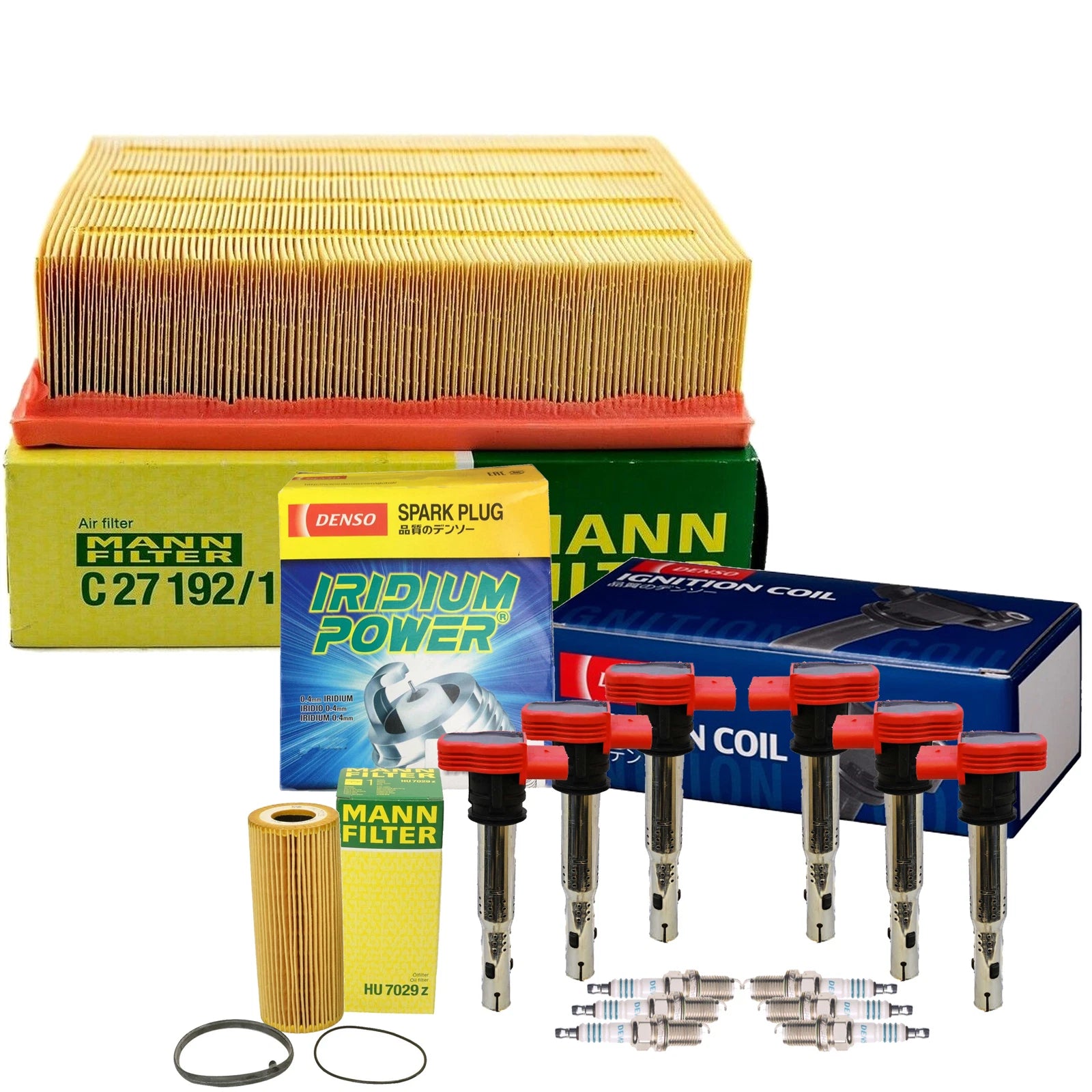 Set of 6 Iridium Power Spark Plugs for Audi V6 BKH