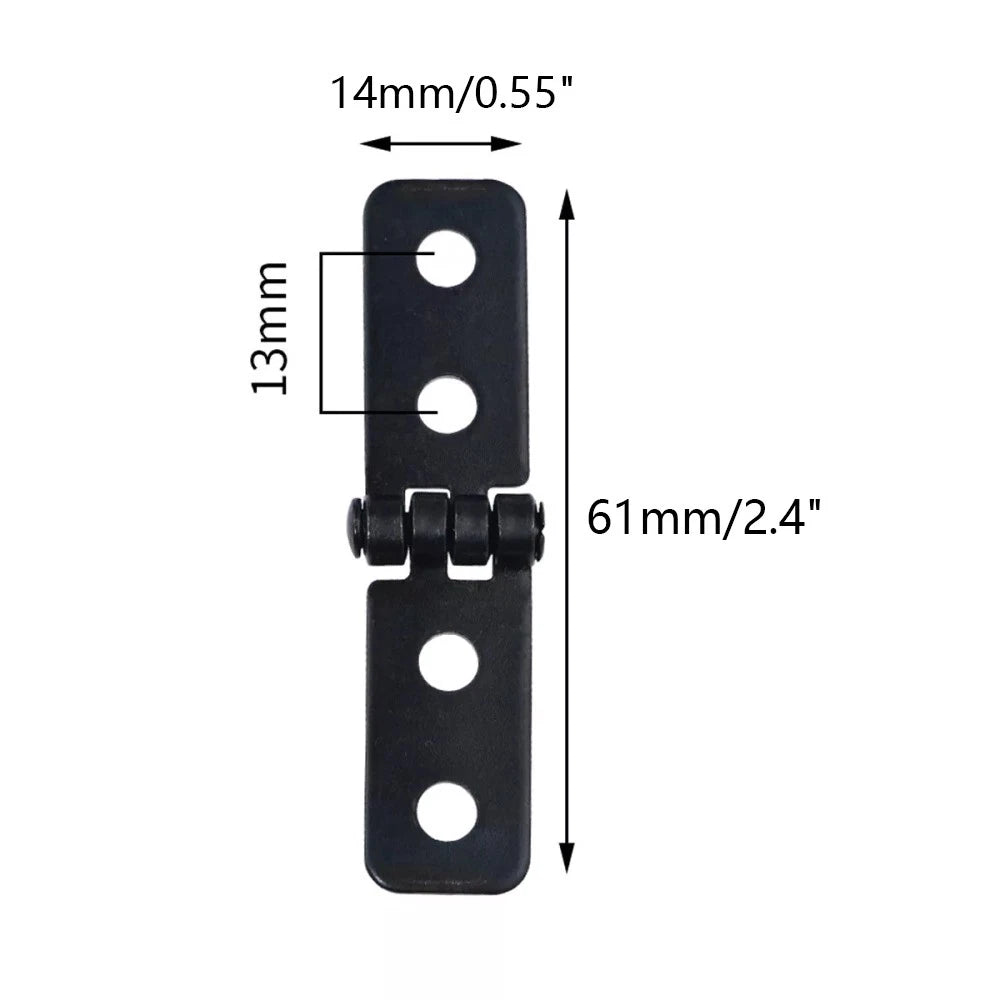Set of 4 Black Hinges for Door Window Jewelry Box Cabinet Toolbox (N/A)