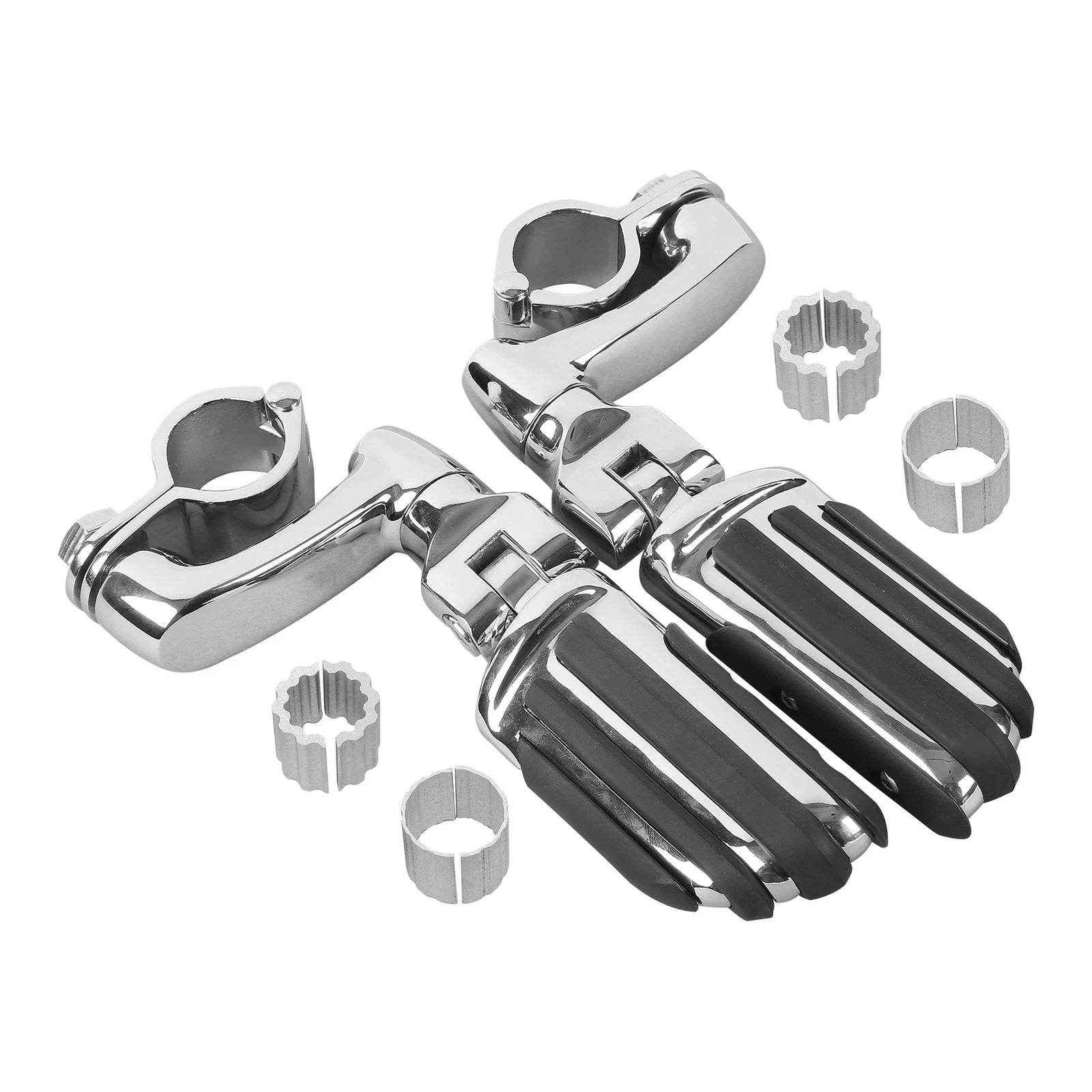 Chrome Highway Foot Pegs for Honda Harley Touring Dyna (25/32/35mm)