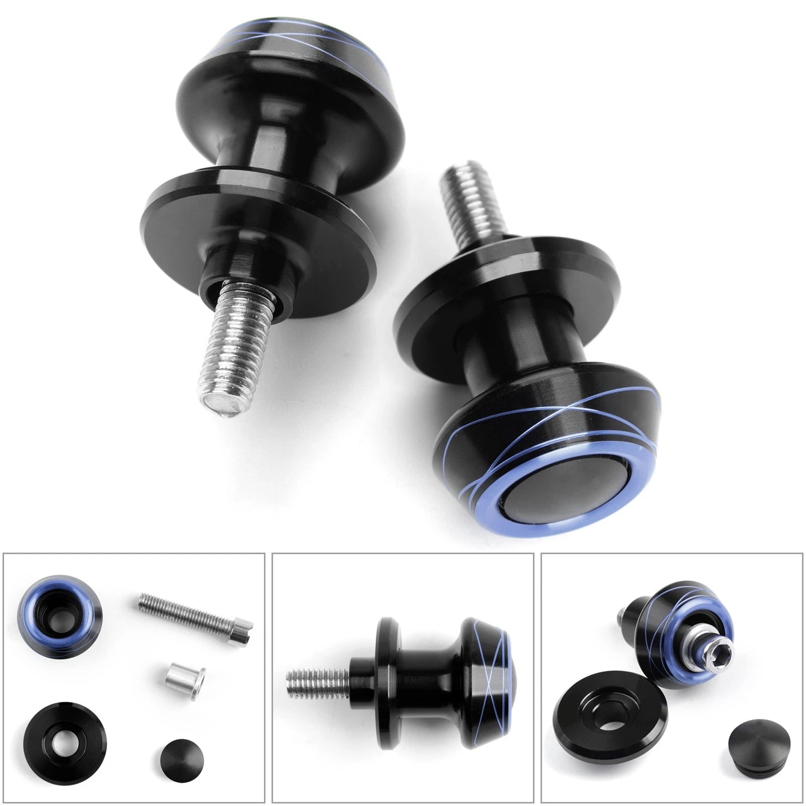 1 Pair 8mm CNC Swingarm Spools for Suzuki Honda (Fits )