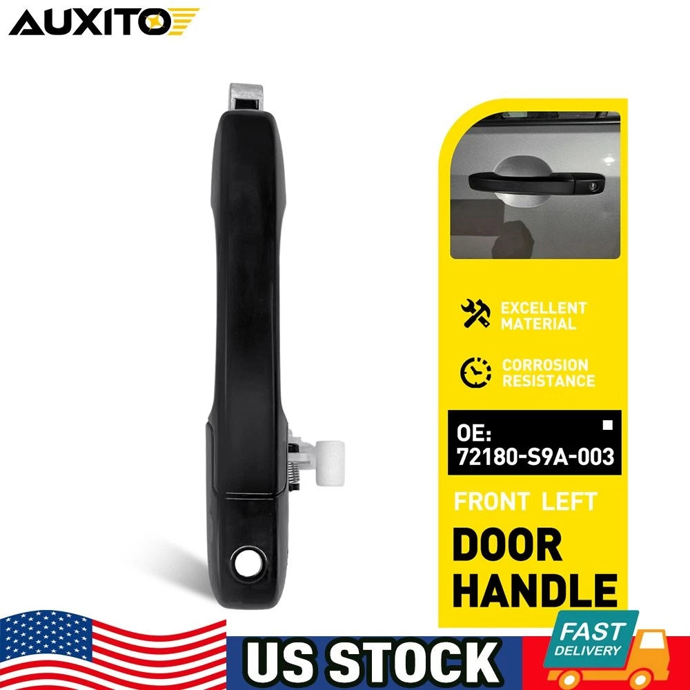 Front Left Exterior Door Handle Black for Honda CR-V (2002–2006)