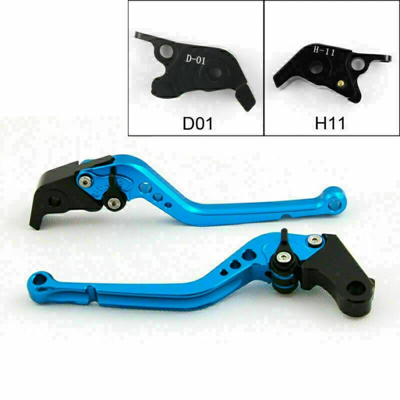 Long Brake Clutch Levers for Ducati Hypermotard 1100/SP (2007–2012) Blue T9