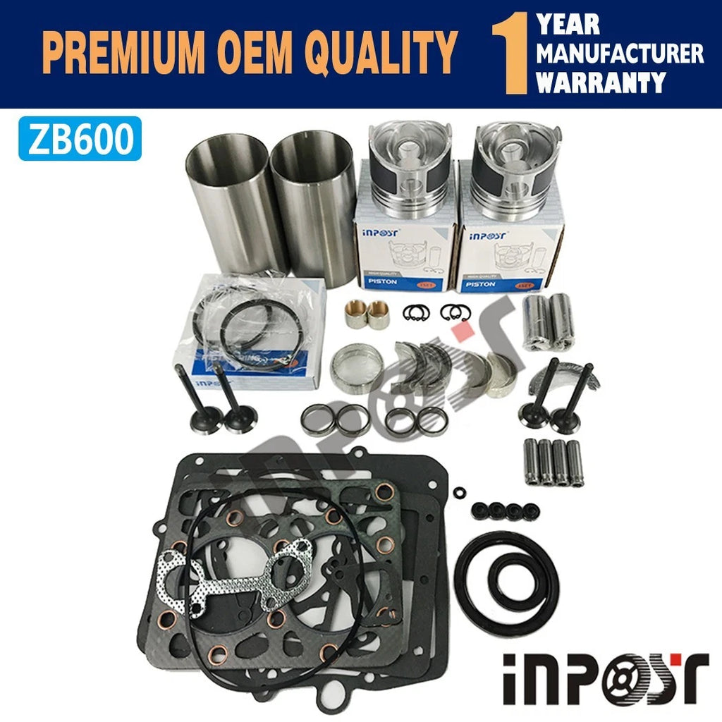 Overhaul Rebuild Kit for Kubota ZB600 Z600 Engine B4200 Tractor