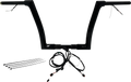 1-1/2" Flat Top Handlebar Kit for Harley Davidson (EZ Install, 12", Black)