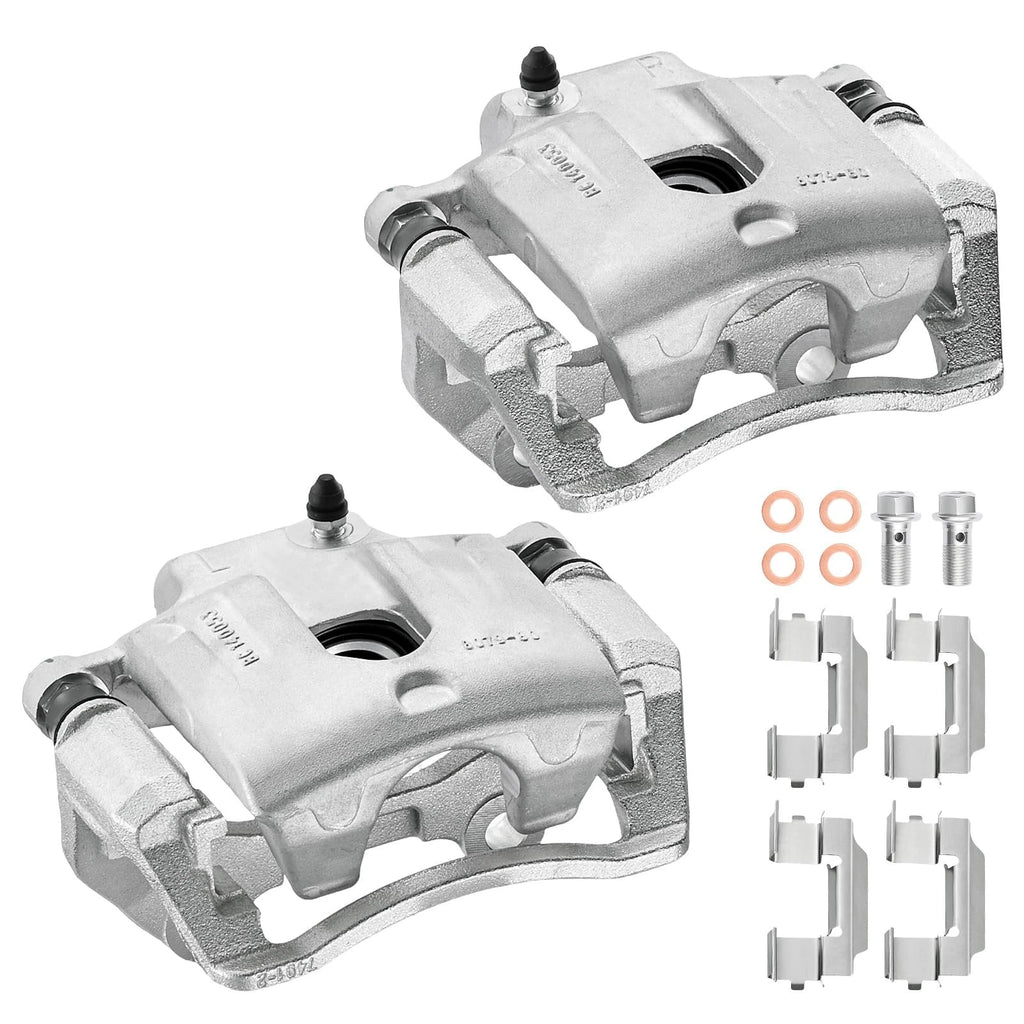 Set of 2 Rear Brake Calipers w/ Bracket for Chevy Trailblazer GMC Envoy (2002–2009)
