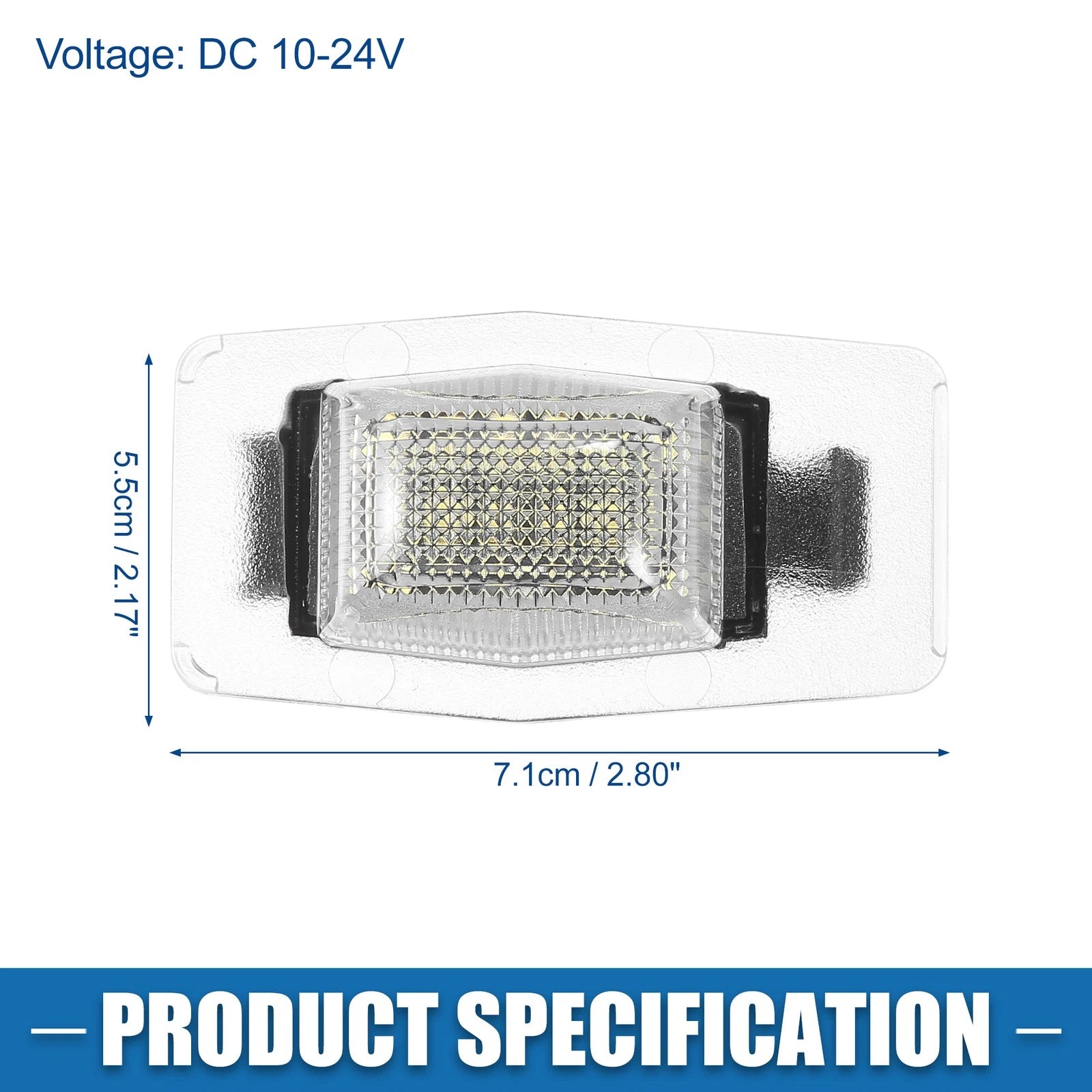2Pcs LED License Plate Light Assembly No.YL8Z13550AA for Mazda MX-5 (1998–2005)