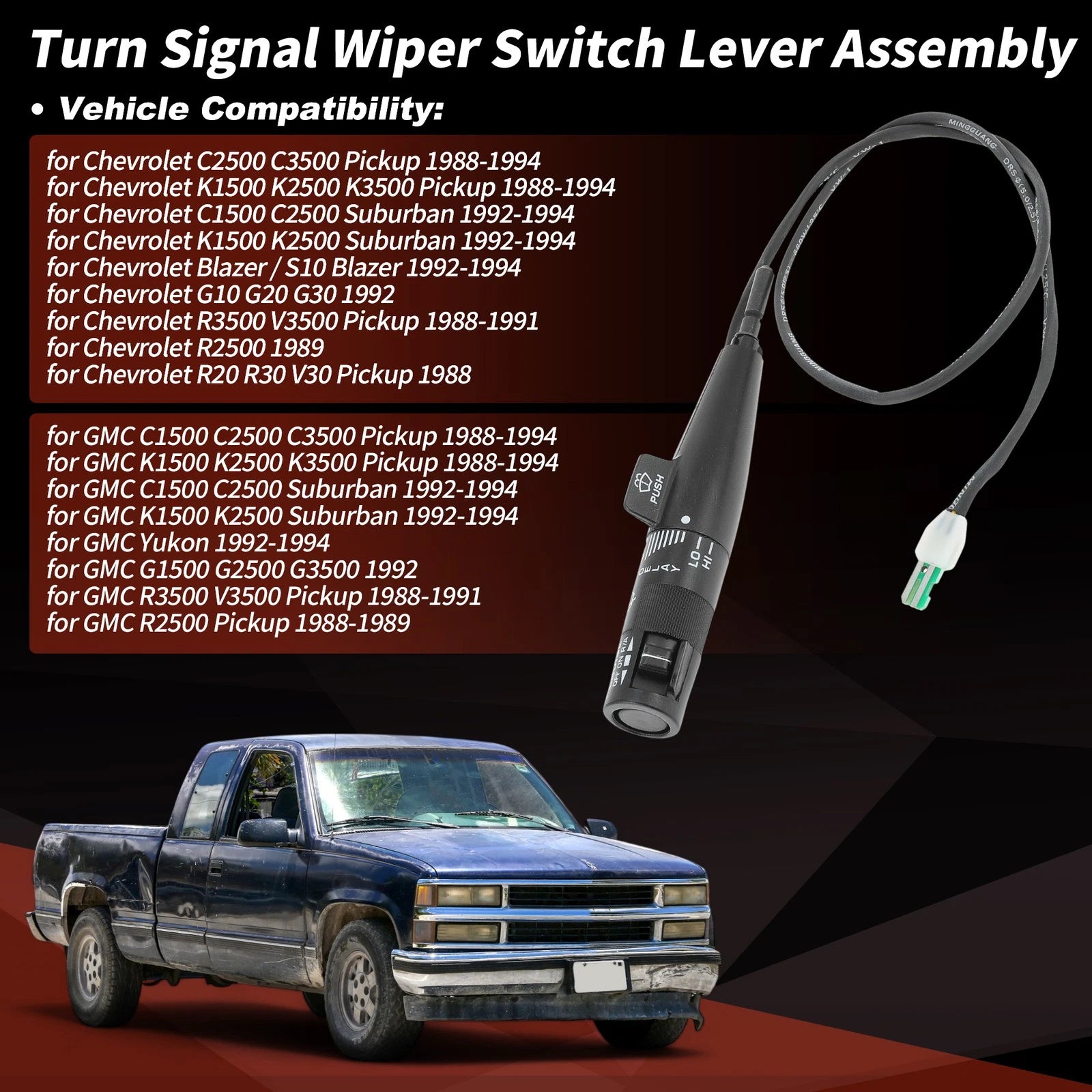Turn Signal Switch Lever for Chevy GMC C/K 1500 2500 3500 (1995–2000)