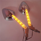 Diamond LED Turn Signal Integrated Mirrors for Harley Touring Dyna (All Years)