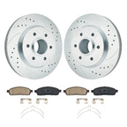 Front Drilled & Slotted Brake Rotors Ceramic Pads Kit for Ford F-150 (2004–2008)