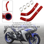 Silicone Radiator Coolant Hose for Yamaha MT-03 MT-25 YZF R3 R25 (2015–2024) Red