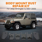 Body Mount Rust Repair Panel Kit for Jeep Wrangler TJ (1997–2006)