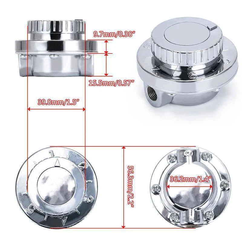 Adjustable Fuel Pressure Regulator Kit for Universal Carburetor (1-6 PSI)