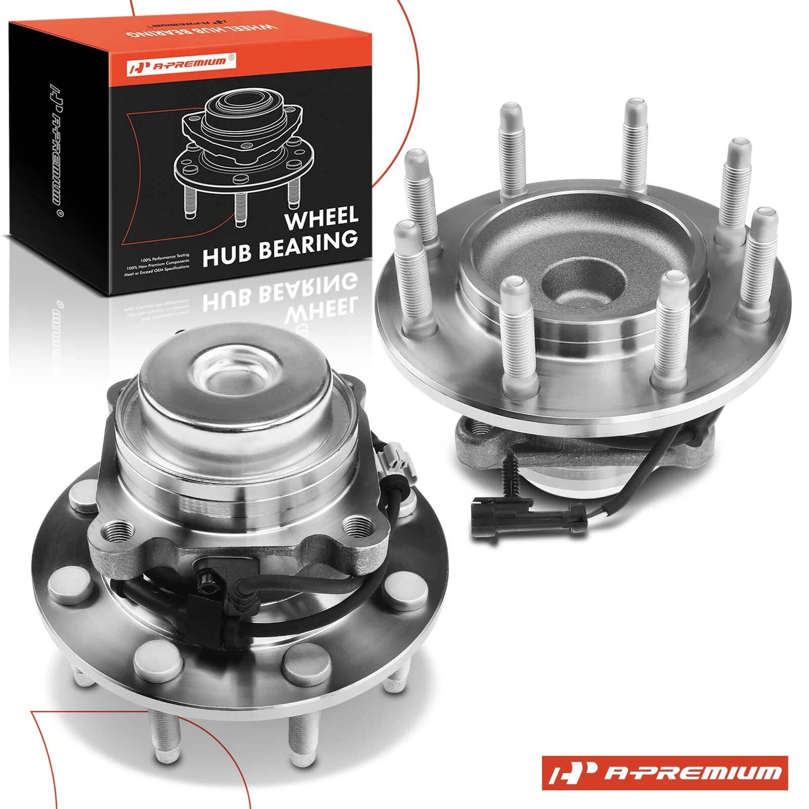 2X Front Wheel Bearing & Hub Assembly for Chevrolet Silverado 2500 (2007–2019)