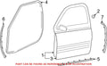 Genuine OEM Door Seal for Dodge Ram 1500/2500/3500 (2002–2018) 55372709AB
