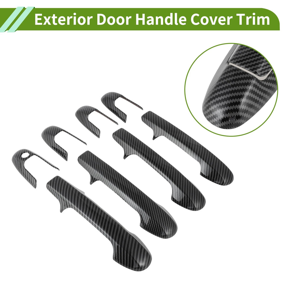 Exterior Handle Cover Trim for Honda Accord (2003–2007) Carbon Fiber Black