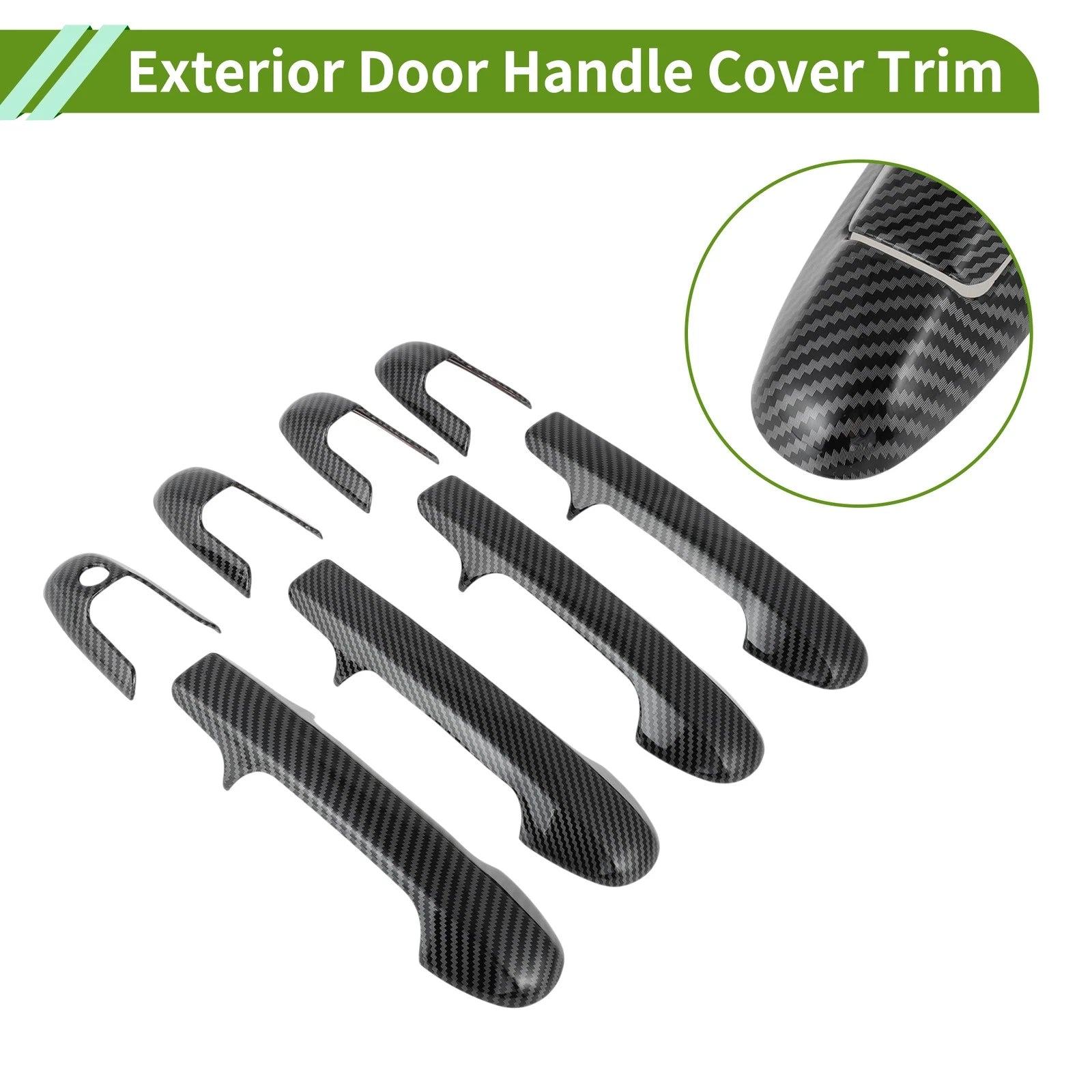Exterior Handle Cover Trim for Honda Accord (2003–2007) Carbon Fiber Black
