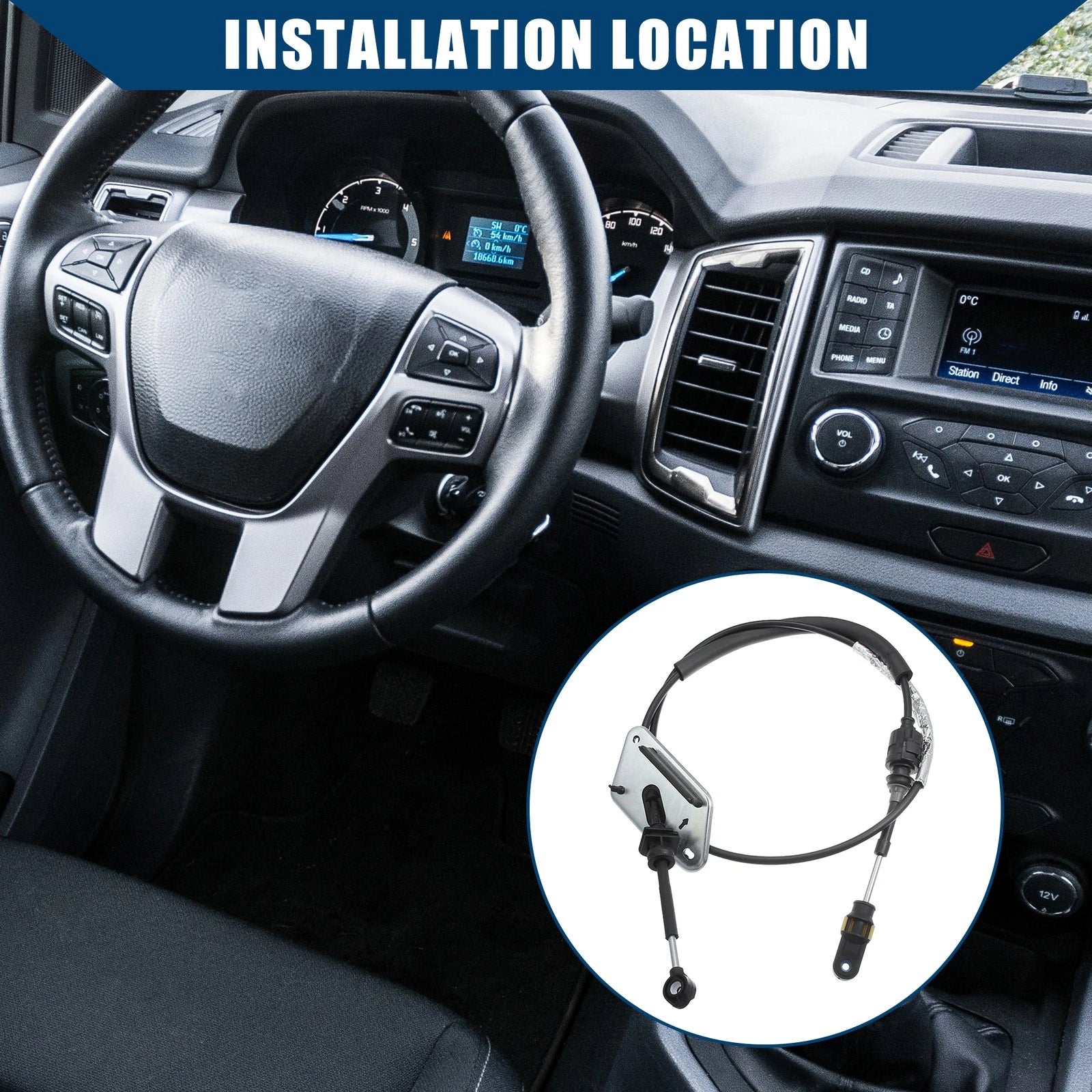 Automatic Transmission Gearshift Control Cable for Ford Fusion, Lincoln MKZ (2013–2020)