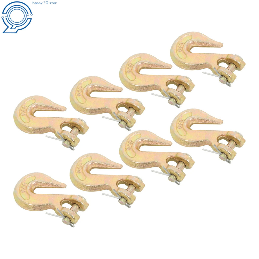 Set of 8 Clevis Grab Hooks for Flatbed Truck Trailer Tie Down