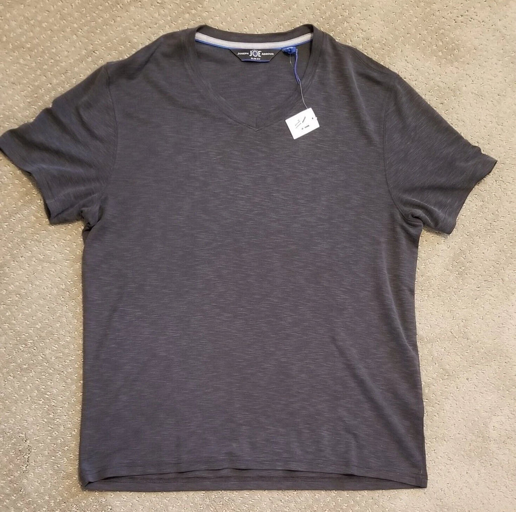 Men's Black Space Dye Slim Fit V-Neck Shirt for Joseph Abboud (NWT)